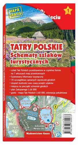 Tatry polskie. Schematy szlaków turystycznych...